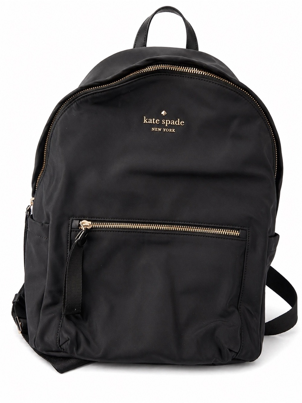 kate spade black nylon backpack with matching black wallet and gold hardware - Picture 3 of 11